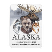 Alaska Cruise Cruising Animals Beer Wolf Moose Magneet (Verticaal)