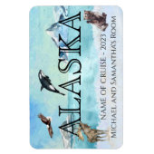 Alaska Cruise Cruising Custom Bear Moose Large Magneet (Verticaal)