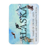 Alaska Cruise Custom Beer Moose Snow Magneet (Verticaal)