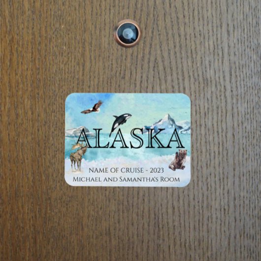 Alaska Cruise Custom Beer Moose Snow Magneet