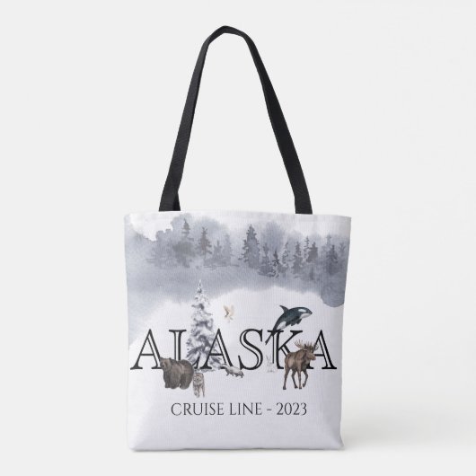 Alaska Cruise Custom Beer Moose Tote Bag (Achterkant)