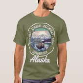 Alaska Cruise Datum Steden Schip Inscheping T-shirt (Voorkant)