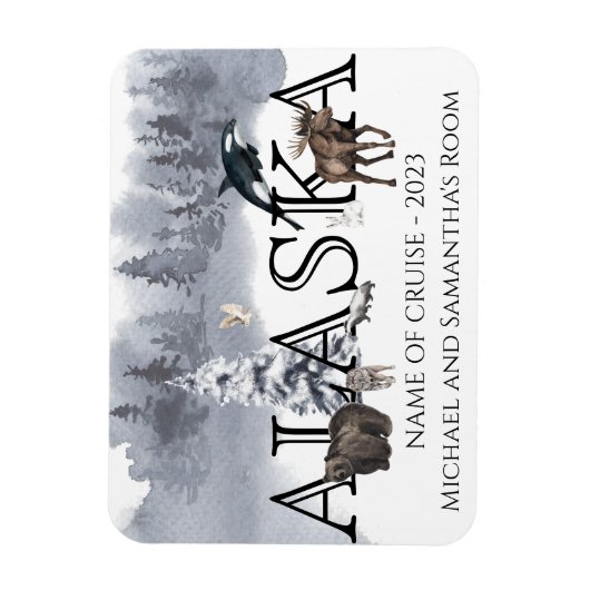 Alaska Cruise Douane Beer Loopdeur Magneet (Verticaal)