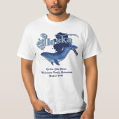 Alaska Cruise Family Vacation Whale Monogram T-shirt (Voorkant)