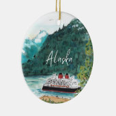 Alaska Cruise Kerstornament Keramisch Ornament (Rechts)
