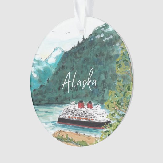 Alaska Cruise Kerstornament Ornament (voorkant)