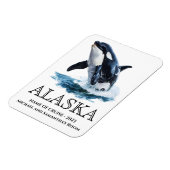 Alaska Cruise Orka Jumping Waterverf Magneet (Linkerzijde)