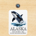 Alaska Cruise Orka Jumping Waterverf Magneet<br><div class="desc">Dit ontwerp kan op het gebied worden gepersonaliseerd dat door de foto en/of tekst te veranderen wordt verstrekt. Of het kan worden aangepast door te klikken deze Sjabloon personaliseert en dan de klik te kiezen om verdere optie aan te passen en de kleur van de achtergrond te schrappen of te...</div>