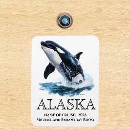 Alaska Cruise Orka Jumping Waterverf Magneet