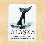 Alaska Cruise Orka staart Waterverf Magneet<br><div class="desc">Dit ontwerp kan op het gebied worden gepersonaliseerd dat door de foto en/of tekst te veranderen wordt verstrekt. Of het kan worden aangepast door te klikken deze Sjabloon personaliseert en dan de klik te kiezen om verdere optie aan te passen en de kleur van de achtergrond te schrappen of te...</div>