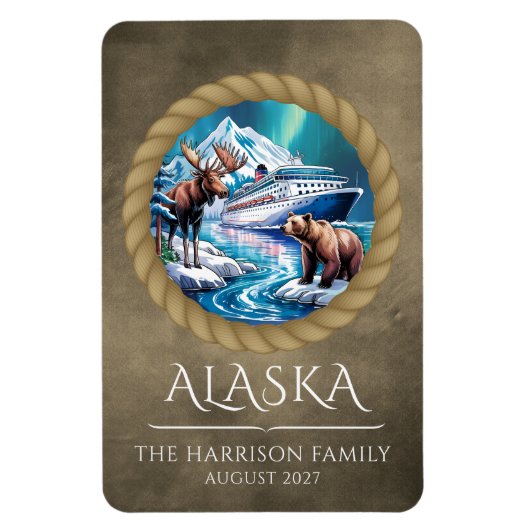 Alaska Cruise Scheepshut Magneet (Verticaal)