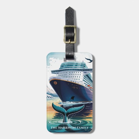 Alaska Cruise Schip Bagage Label (Voorkant verticaal)