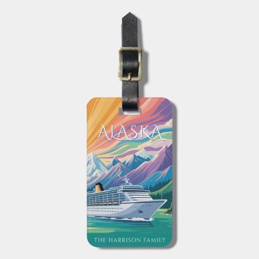 Alaska Cruise Ship Bagage Label (Voorkant verticaal)