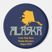 Alaska Cruise Ship Cabin Door Marker Gepersonalise Magneet (Voorkant)