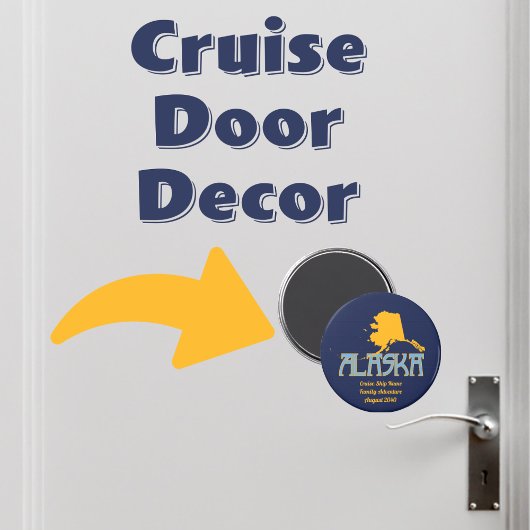 Alaska Cruise Ship Cabin Door Marker Gepersonalise Magneet