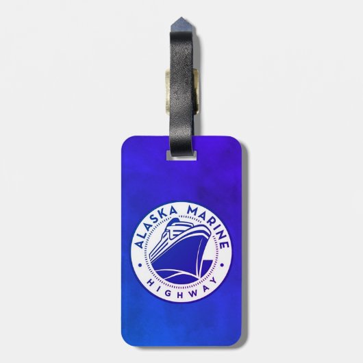 Alaska Cruise Ship Ferry Marine Highway Bagagelabel (Achterkant verticaal)
