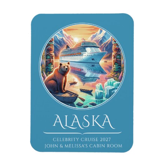 Alaska Cruise Ship Hut Magneet (Verticaal)