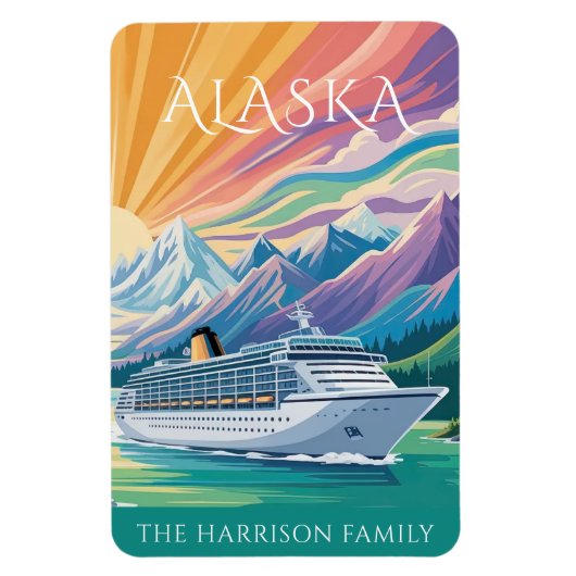 Alaska Cruise Ship Hut Magneet (Verticaal)