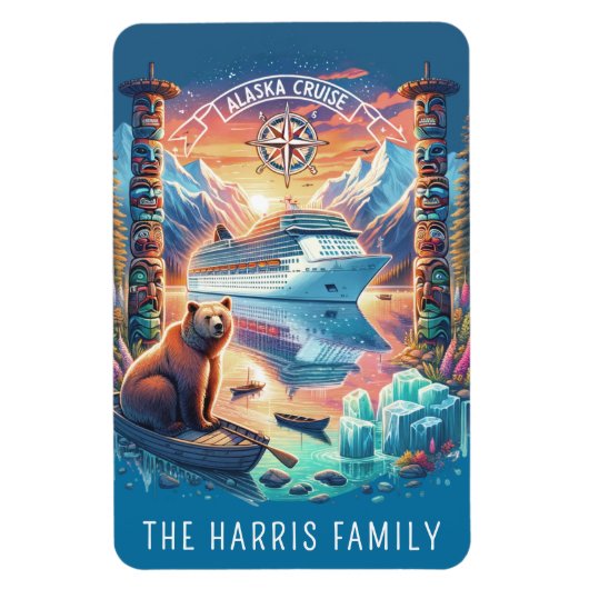 Alaska Cruise Ship Hut Magnet Magneet (Verticaal)
