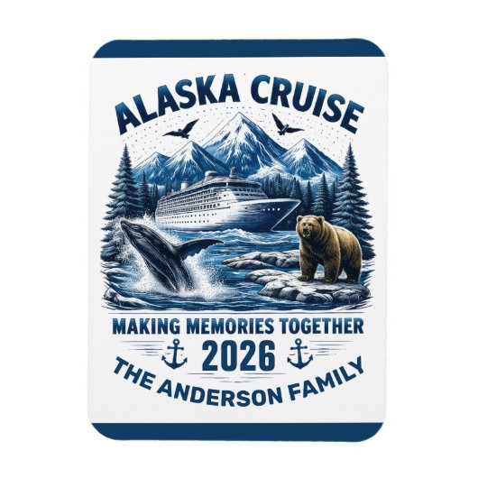 Alaska Cruise Ship Hutje Magneet (Verticaal)