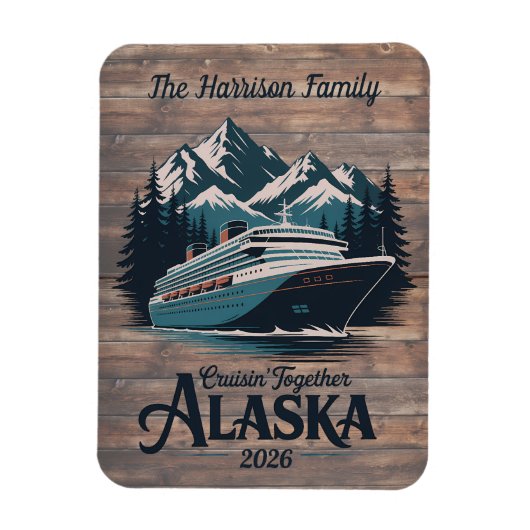 Alaska Cruise Ship Hutje Magneet (Verticaal)