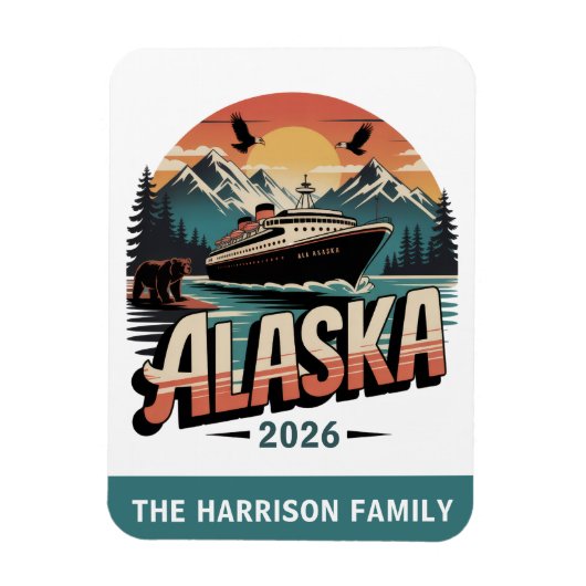 Alaska Cruise Ship Hutmagneet Magneet (Verticaal)