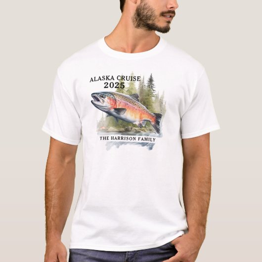 Alaska Cruise Ship Inchecken Custom T-Shirt (Voorkant)