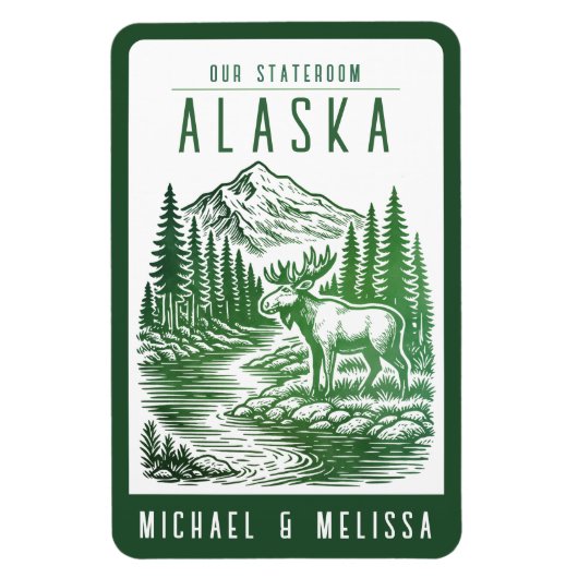 Alaska Cruise Ship Stateroom Magnet Magneet (Verticaal)