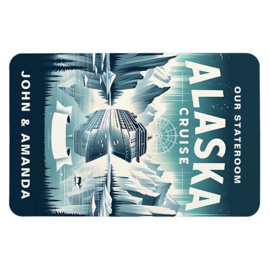 Alaska Cruise Ship Stateroom Magnet Magneet (Horizontaal)