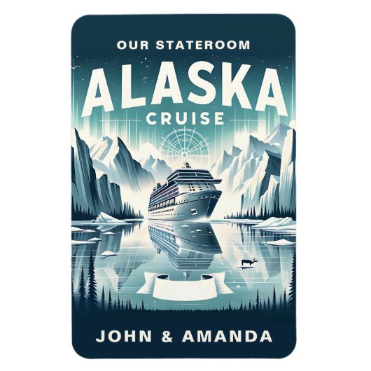 Alaska Cruise Ship Stateroom Magnet Magneet (Verticaal)