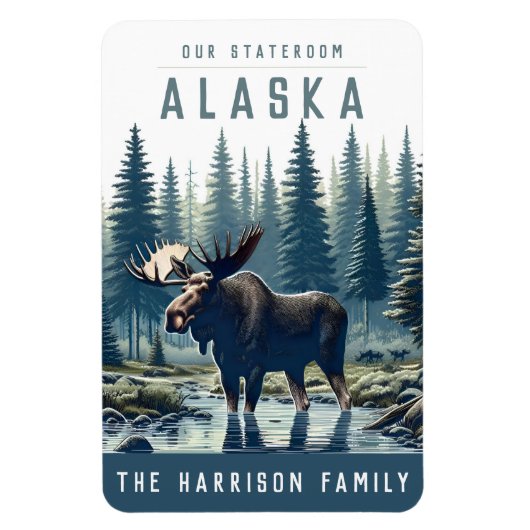 Alaska Cruise Ship Stateroom Magnet Magneet (Verticaal)