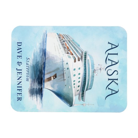 Alaska Cruise Ship Stateroom Magnet Magneet (Horizontaal)
