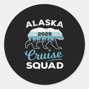 Alaska Cruise Squad 2025 Kinderen Alaskaanse Cruis Ronde Sticker