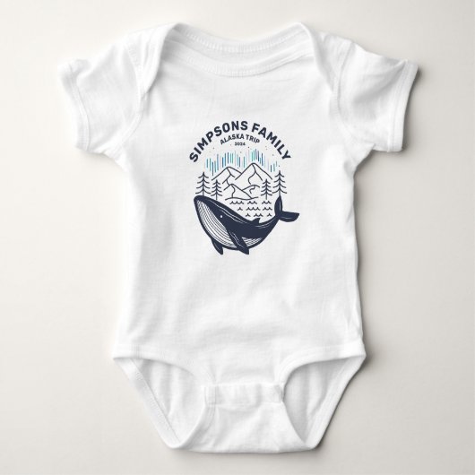 Alaska Cruise Trip Custom Family Matching Group Romper (Voorkant)