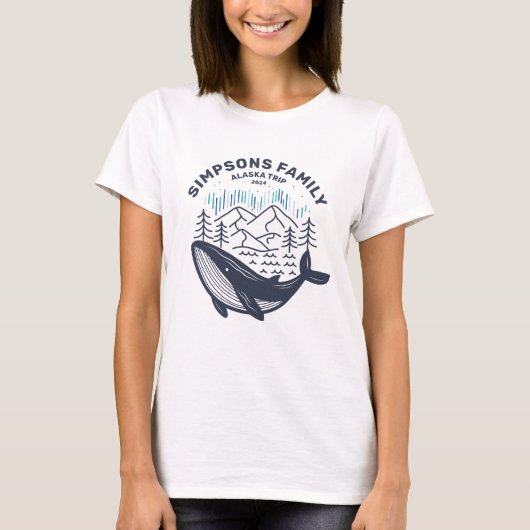 Alaska Cruise Trip Custom Family Matching Group T-shirt (Voorkant)