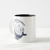 Alaska Cruise Trip Custom Family Matching Group Tweekleurige Koffiemok (Voorkant links)