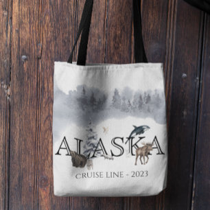 Alaska Cruise Vaart Aangepast Beer Eland Tote Bag