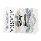 Alaska Cruise Vaart Orca Aquarel Magneet (Horizontaal)