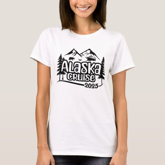 Alaska Cruise, vacation, 2025, Alaska Trip T-shirt (Voorkant)