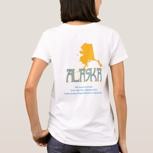 Alaska Cruise Vacation Jubileum T-shirt (Achterkant)