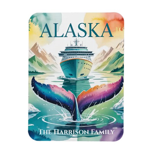 Alaska-cruiseschip hut magneet (Verticaal)