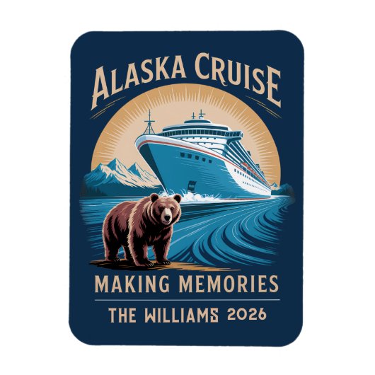 Alaska-cruiseschip hut magneet (Verticaal)