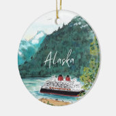 Alaska-cruiseschip Keramisch Ornament (Links)