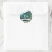 Alaska-cruiseschip Ronde Sticker (Tas)