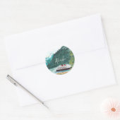 Alaska-cruiseschip Ronde Sticker (Envelop)