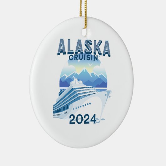 Alaska Cruisin' 2024 Keramisch Ornament (Rechts)