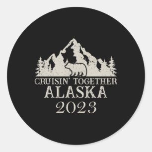 Alaska Cruising Samen 2023 Familiereünie Cruis Ronde Sticker