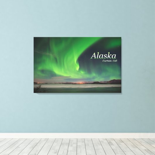 Alaska Curtain Call Canvas Afdruk (Insitu (Houten vloer))