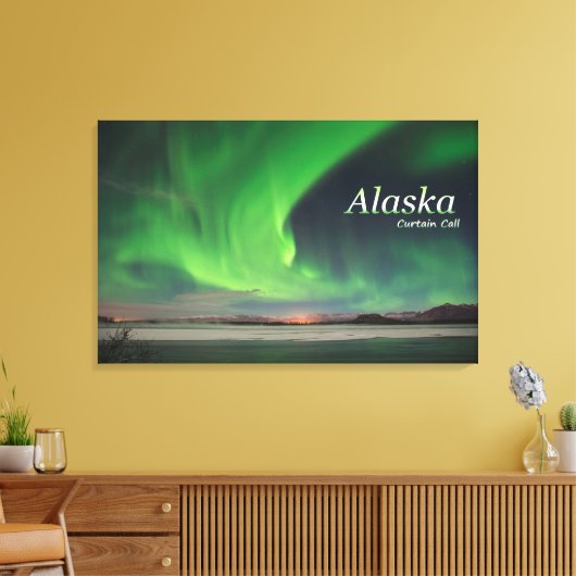 Alaska Curtain Call Canvas Afdruk (Insitu (Woonkamer))