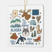 Alaska Custom Family Trip Keepsake Kerstmis Keramisch Ornament (Links)